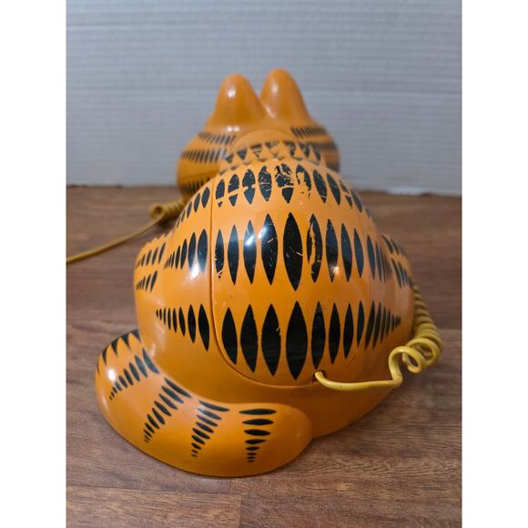 Garfield Landline Phone Vintage TYCO Eyes Open Closed - Picture 3 of 7